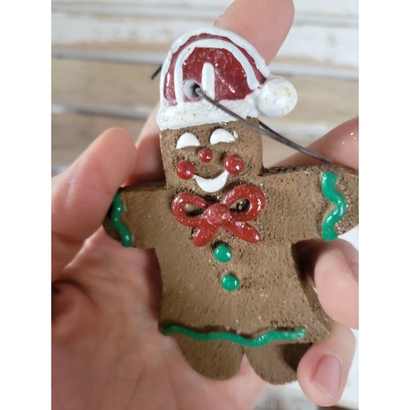 Gingerbread hat ornament vintage Xmas holiday tree - Picture 6 of 7